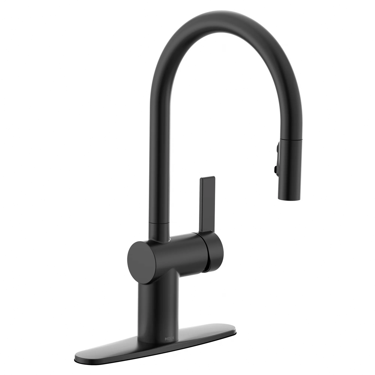 Moen Cia Single-Handle High-Arc Pulldown Kitchen Faucet 7622 in Matte Black (7622BL) - view 12