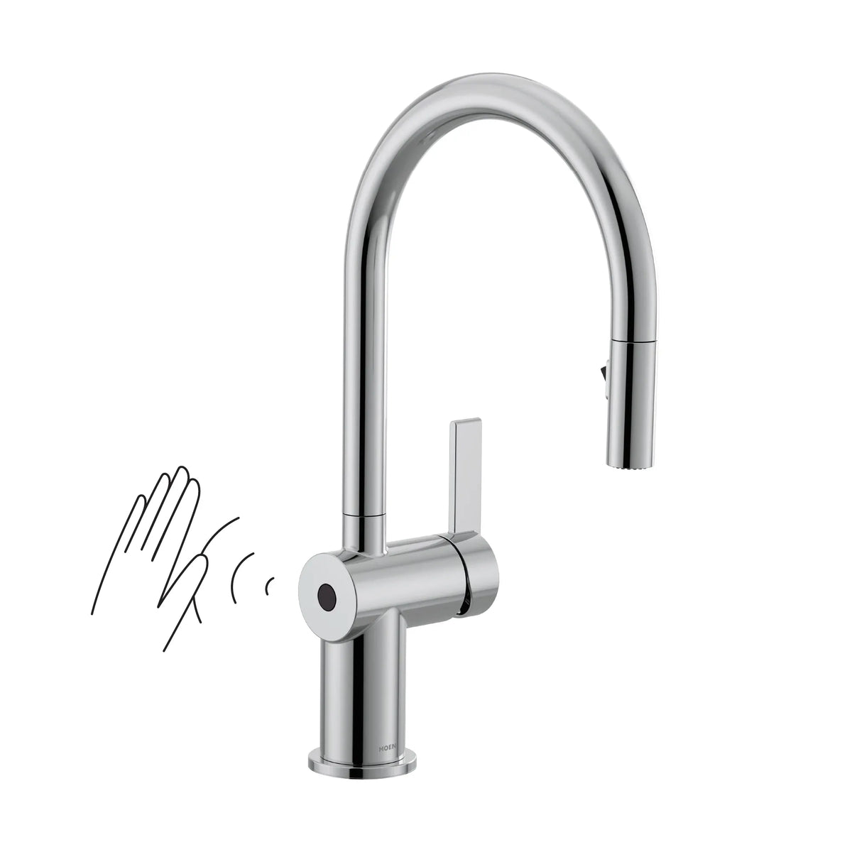 Moen Cia MotionSense Wave Single-Handle High-Arc Single-Sensor Pulldown Kitchen Faucet 7622EW in Chrome (7622EWC) - view 8
