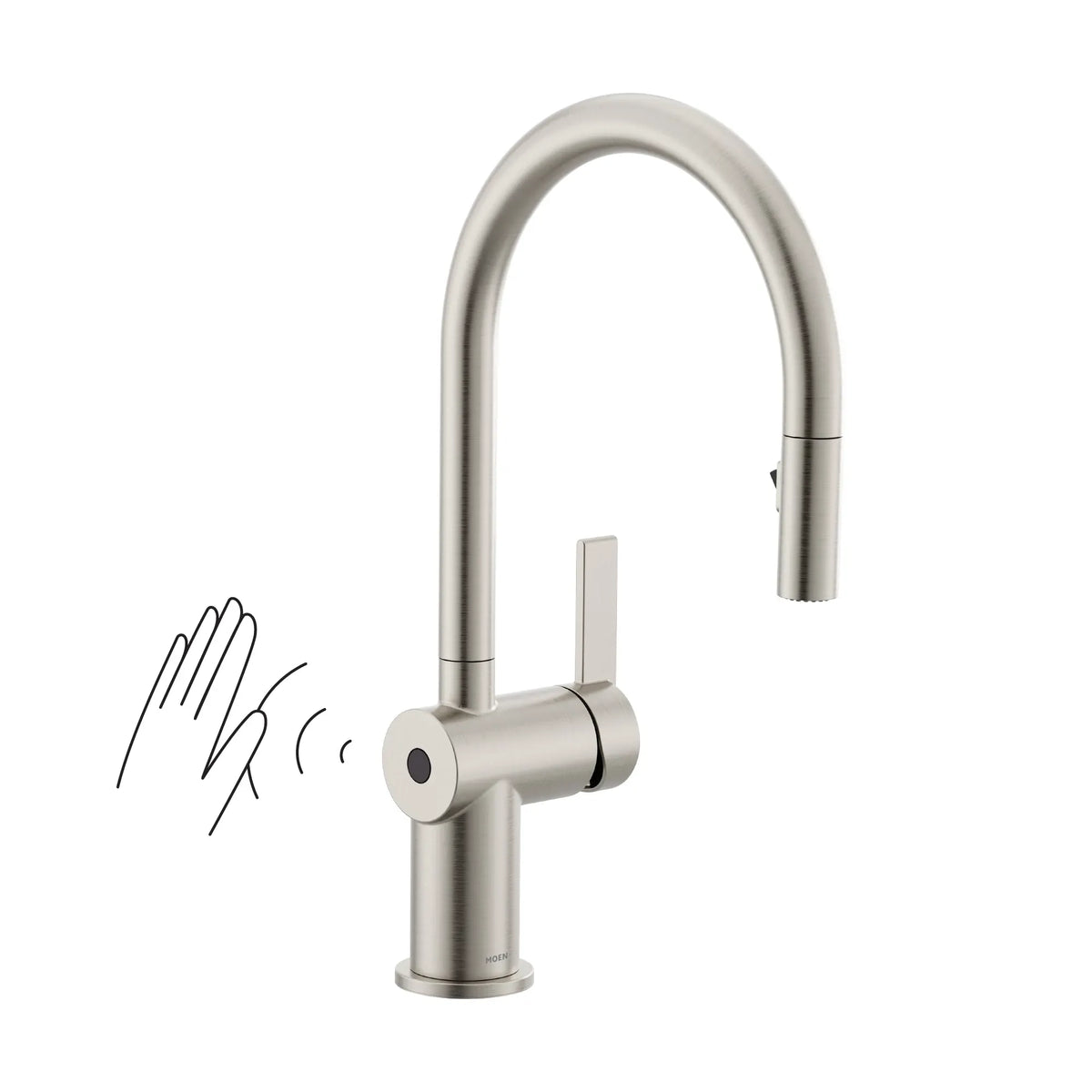 Moen Cia MotionSense Wave Single-Handle High-Arc Single-Sensor Pulldown Kitchen Faucet 7622EW in Spot Resist Stainless (7622EWSRS) - view 7