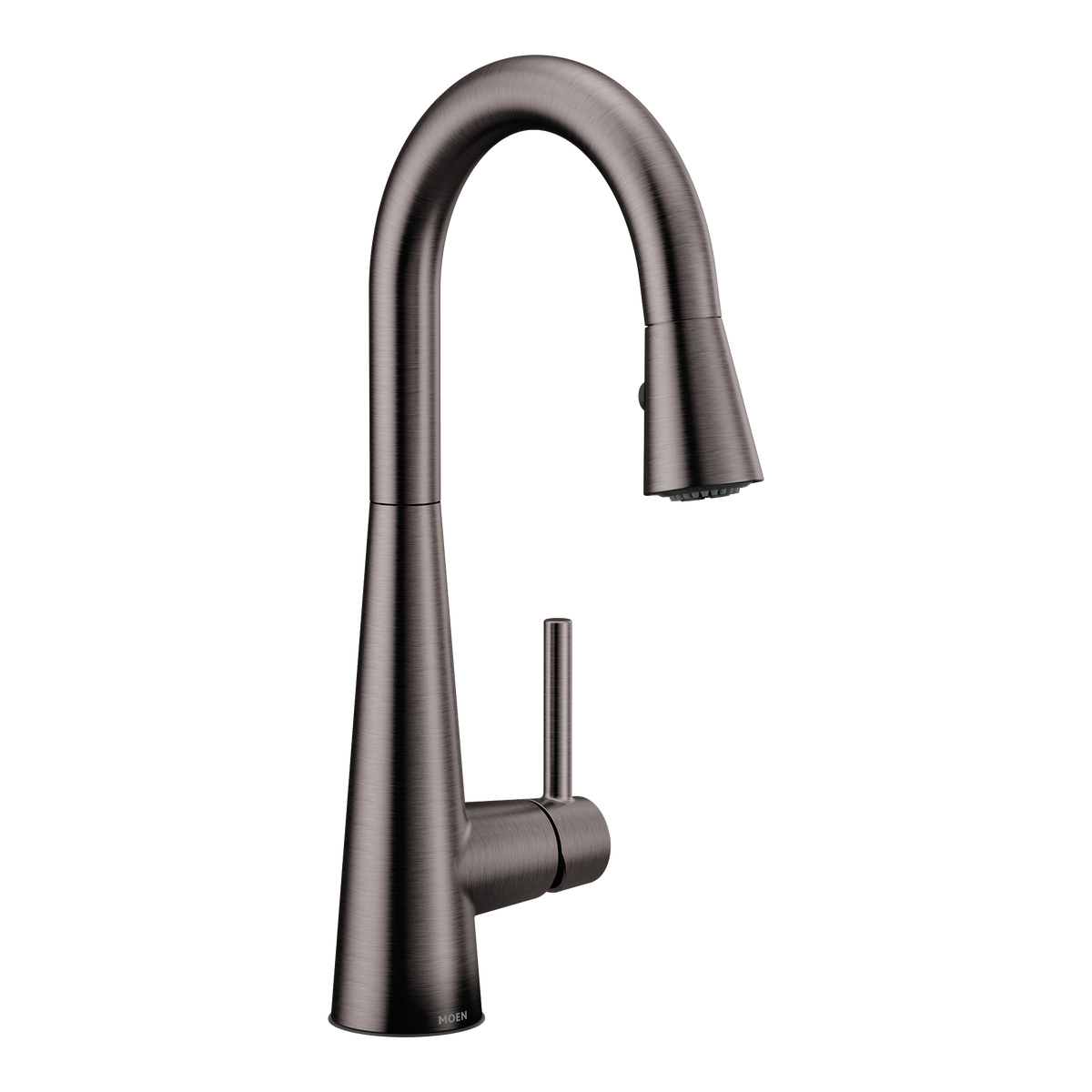 Moen Sleek Single-Handle Pulldown Bar Faucet 7664 in Black Stainless (7664BLS)