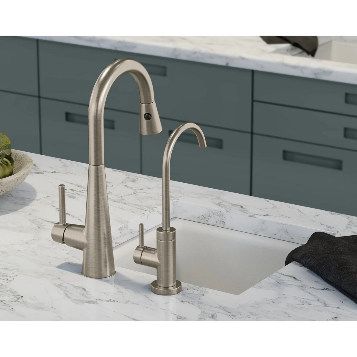 Moen Sleek Single-Handle Pulldown Bar Faucet 7664 in Spot Resist Stainless (7664SRS) - view 5