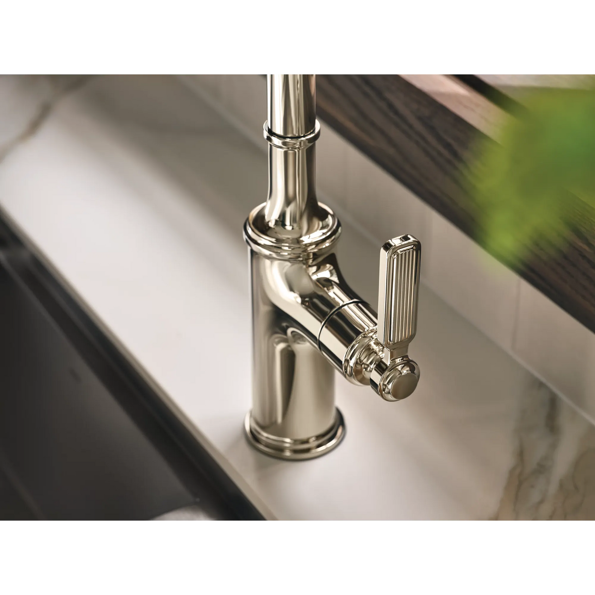 Moen Smyth Single-Handle High-Arc Pulldown Kitchen Faucet 7770 in Polished Nickel (7770NL) - view 2