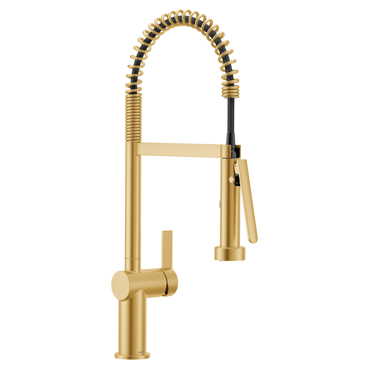 Moen Cia Single-Handle High-Arc Pulldown Spring Kitchen Faucet 7822 in Brushed Gold (7822BG)