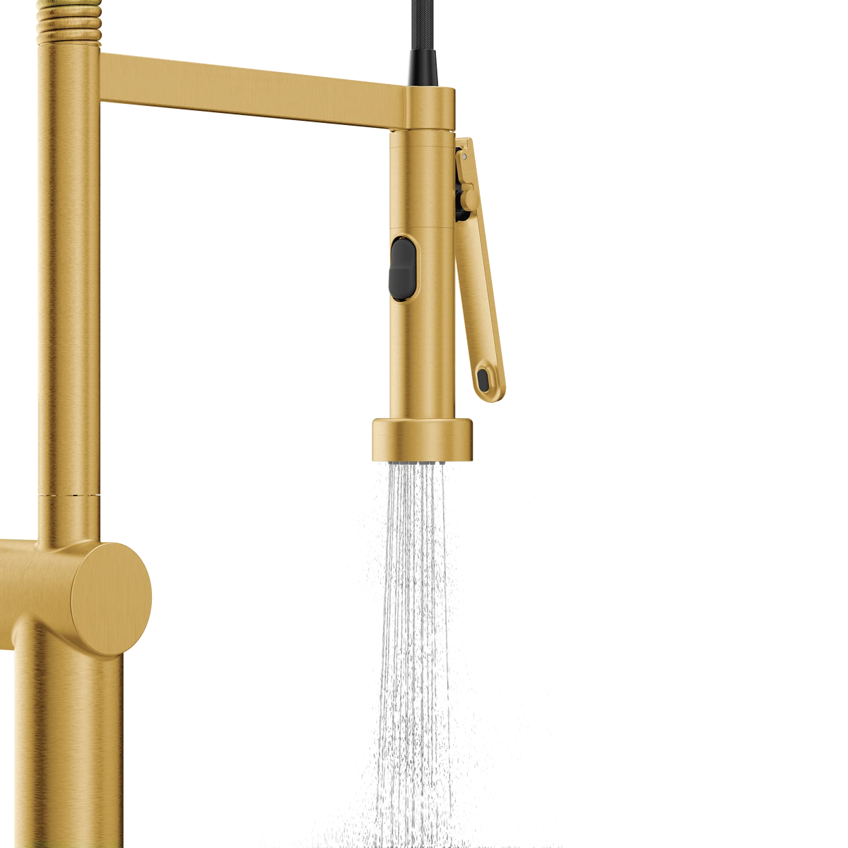 Moen Cia Single-Handle High-Arc Pulldown Spring Kitchen Faucet 7822 in Brushed Gold (7822BG) - view 4