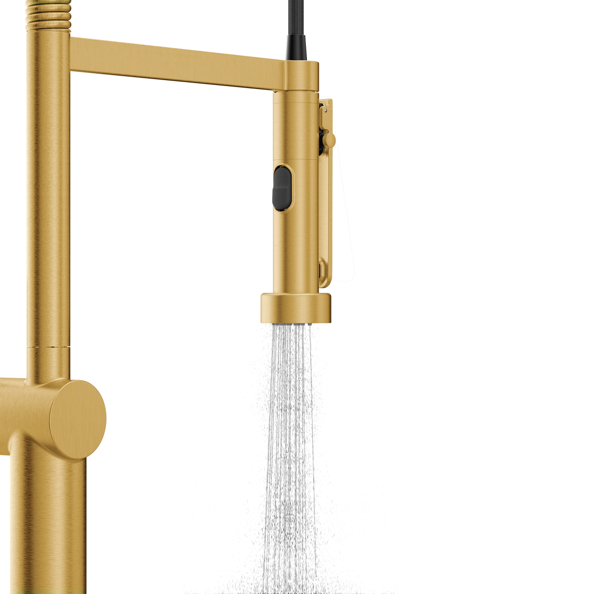 Moen Cia Single-Handle High-Arc Pulldown Spring Kitchen Faucet 7822 in Brushed Gold (7822BG) - view 6