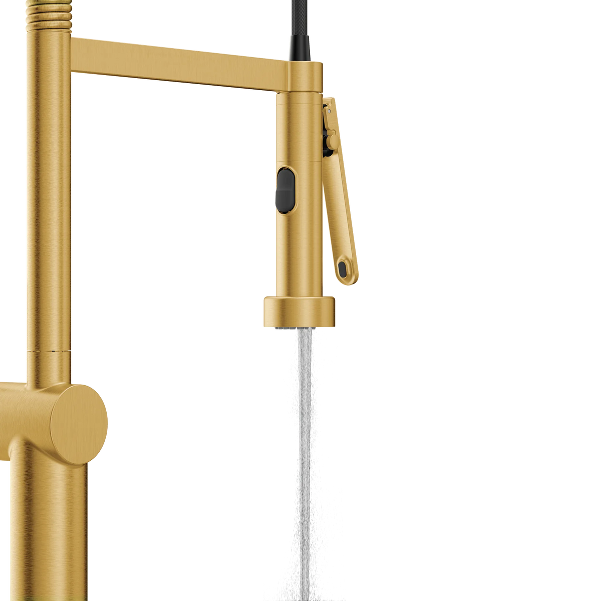 Moen Cia Single-Handle High-Arc Pulldown Spring Kitchen Faucet 7822 in Brushed Gold (7822BG) - view 5