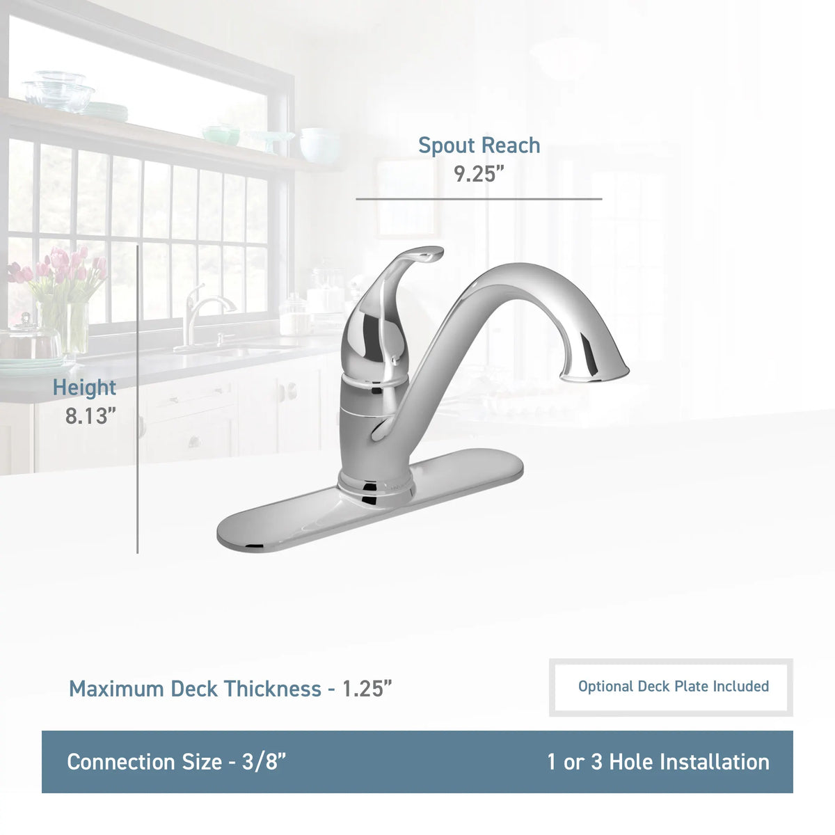 Moen Camerist Single-Handle Low-Arc Kitchen Faucet 7825 in Spot Resist Stainless (7825SRS) - view 2