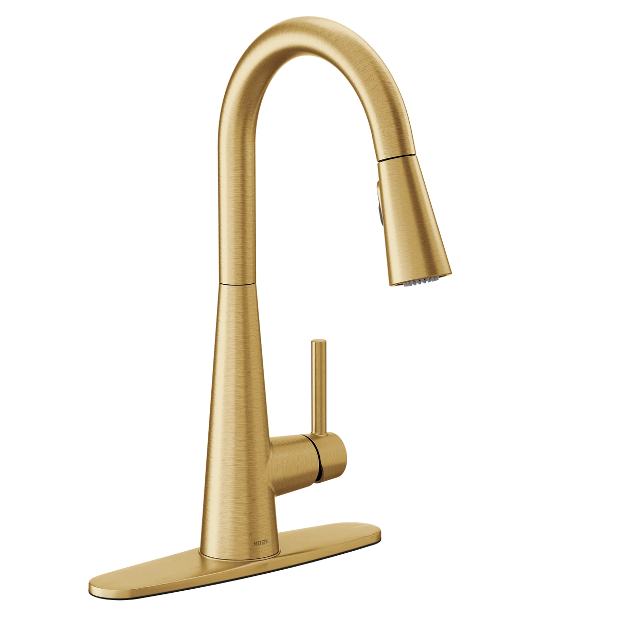 Moen Sleek Single-Handle High-Arc Pulldown Kitchen Faucet 7864 in Brushed Gold (7864BG) - view 4