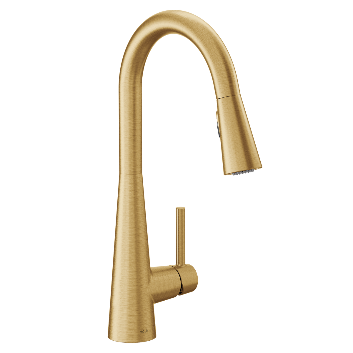 Moen Sleek Single-Handle High-Arc Pulldown Kitchen Faucet 7864 in Brushed Gold (7864BG)