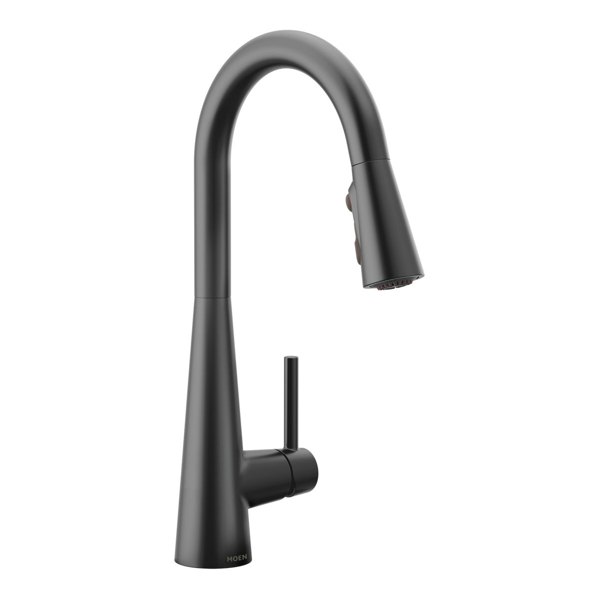 Moen Sleek Single-Handle High-Arc Pulldown Kitchen Faucet 7864 in Matte Black (7864BL)