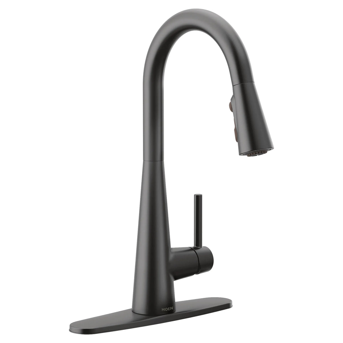 Moen Sleek Single-Handle High-Arc Pulldown Kitchen Faucet 7864 in Matte Black (7864BL) - view 2