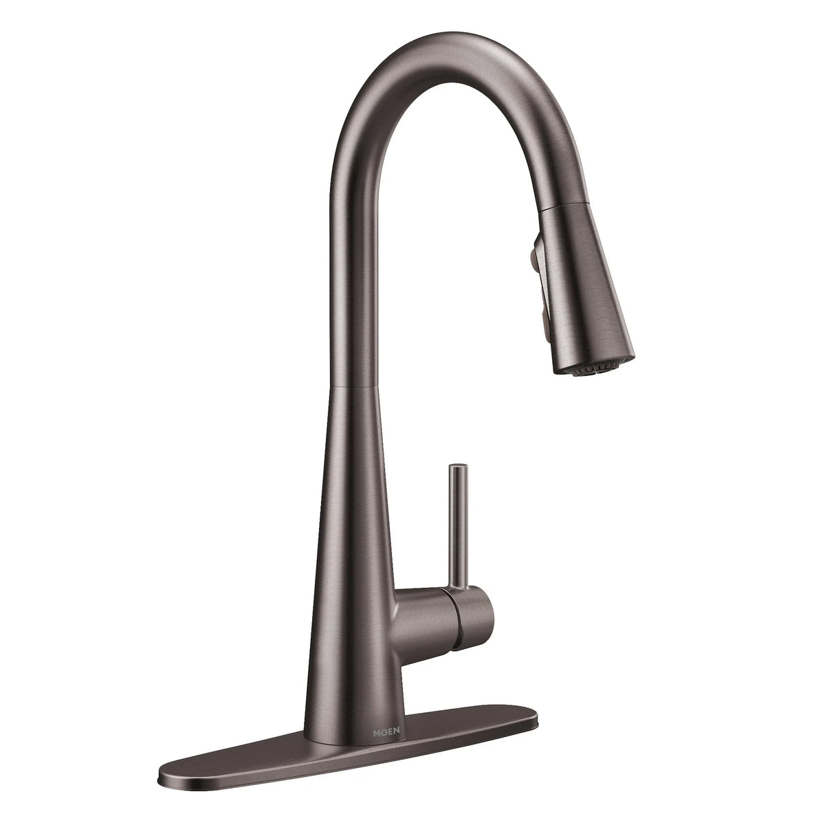 Moen Sleek Single-Handle High-Arc Pulldown Kitchen Faucet 7864 in Black Stainless (7864BLS) - view 3