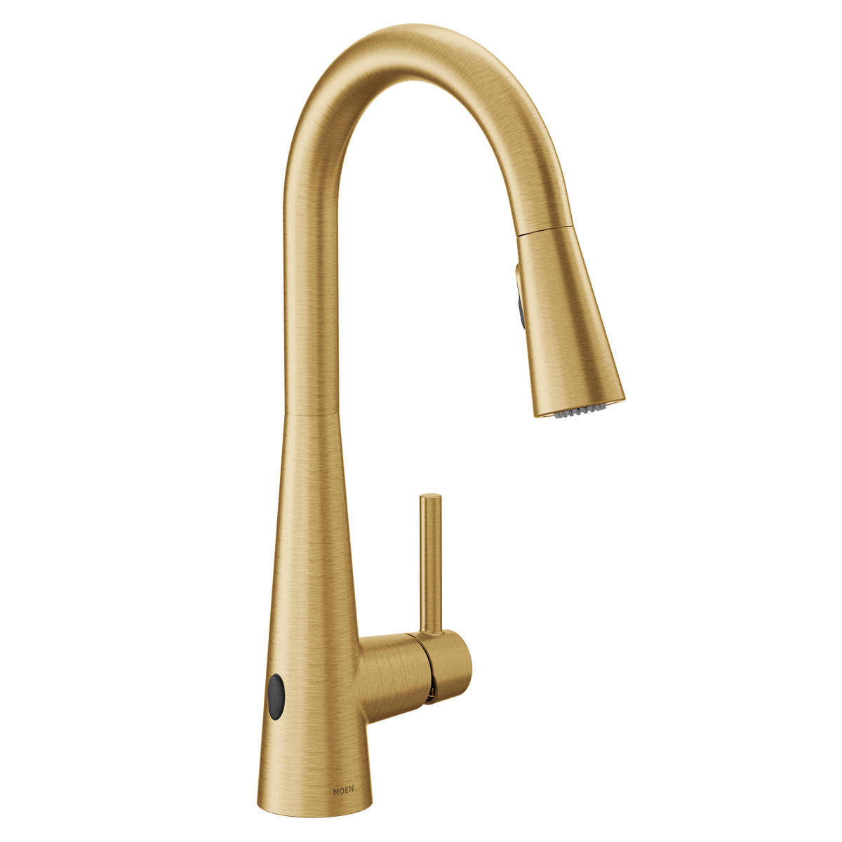 Moen Sleek MotionSense Wave Single-Handle High-Arc Single-Sensor Pulldown Kitchen Faucet 7864EW in Brushed Gold (7864EWBG)