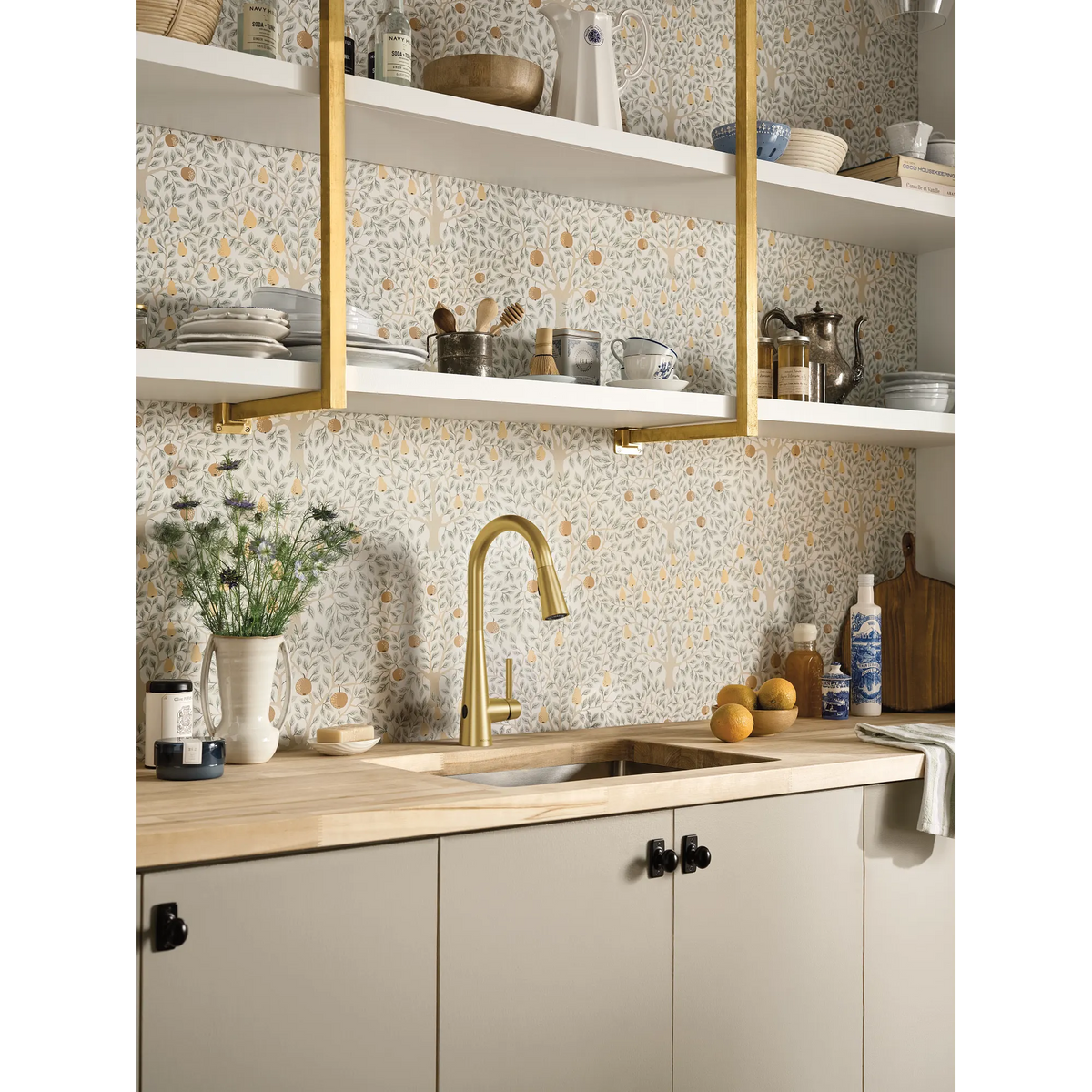 Moen Sleek MotionSense Wave Single-Handle High-Arc Single-Sensor Pulldown Kitchen Faucet 7864EW in Brushed Gold (7864EWBG) - view 3