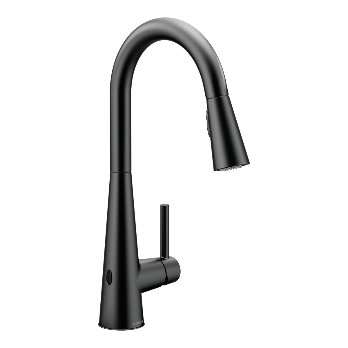 Moen Sleek MotionSense Wave Single-Handle High-Arc Single-Sensor Pulldown Kitchen Faucet 7864EW in Matte Black (7864EWBL)