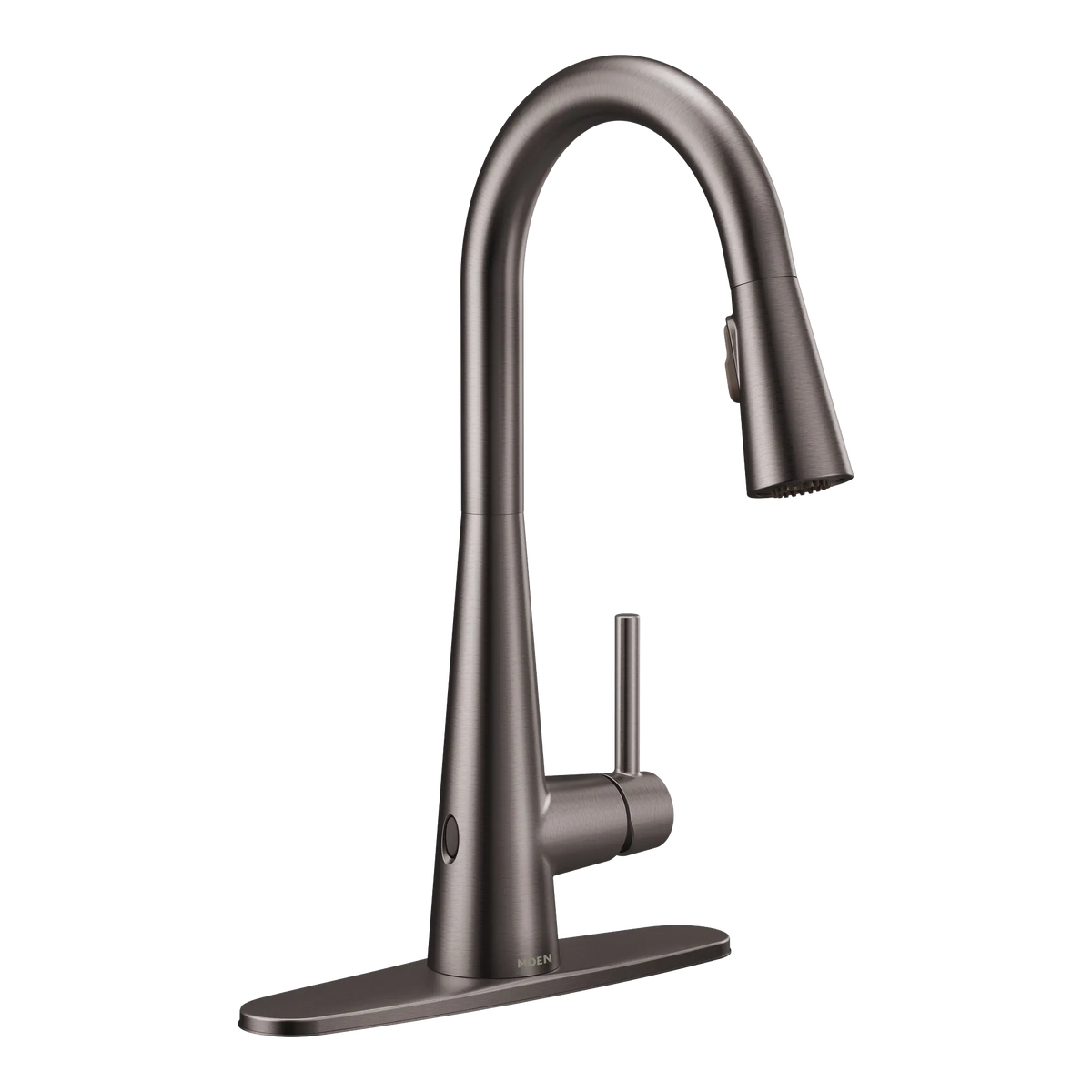 Moen Sleek MotionSense Wave Single-Handle High-Arc Single-Sensor Pulldown Kitchen Faucet 7864EW in Black Stainless (7864EWBLS) - view 2
