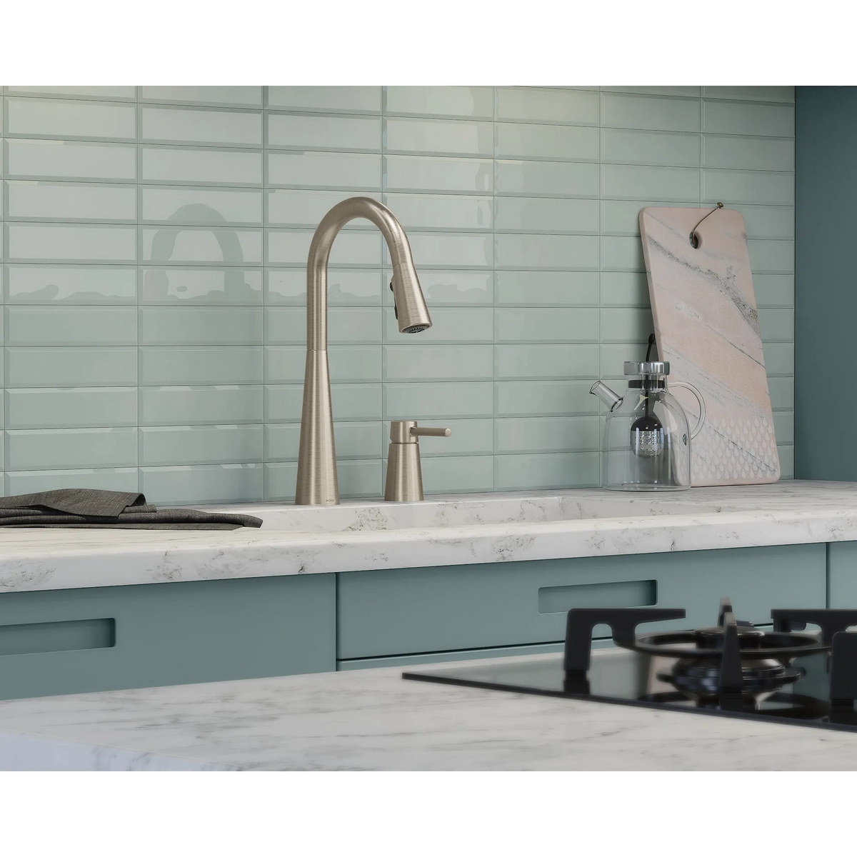 Moen Sleek Single-Handle Pulldown Kitchen Faucet 7871 in Spot Resist Stainless (7871SRS) - view 4