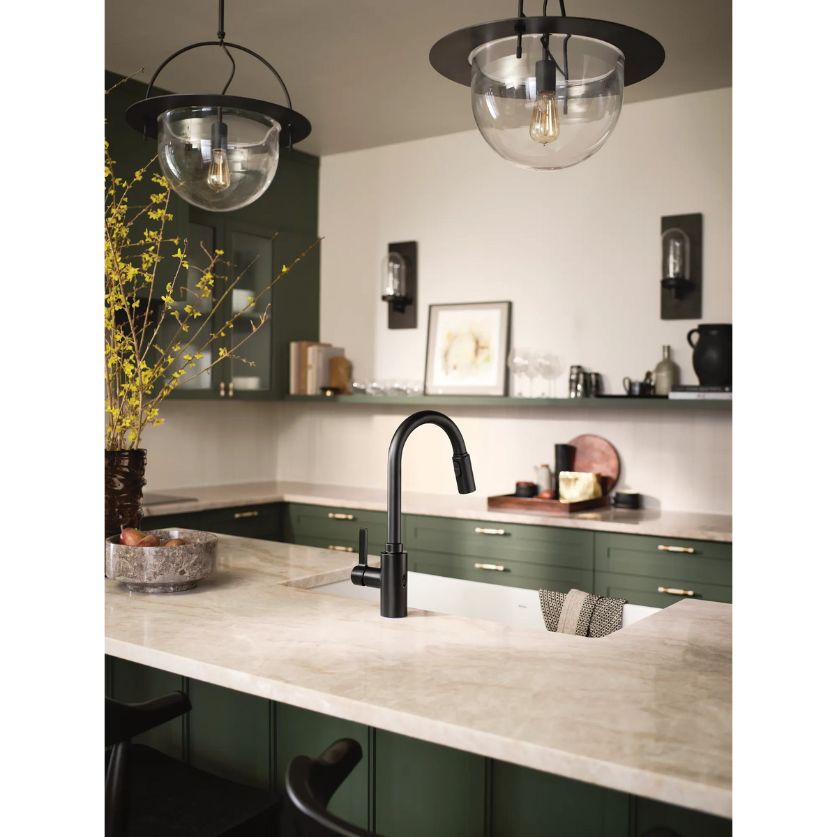 Moen Genta LX MotionSense Wave Single-Sensor Single-Handle High-Arc Pulldown Kitchen Faucet 7882EW in Matte Black (7882EWBL) - view 5