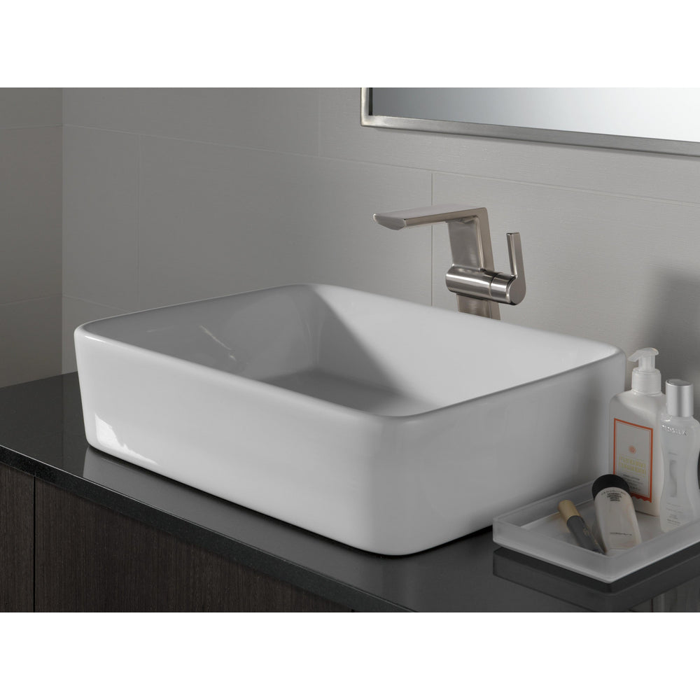 Delta Pivotal Single Handle Vessel Faucet - Stainless
