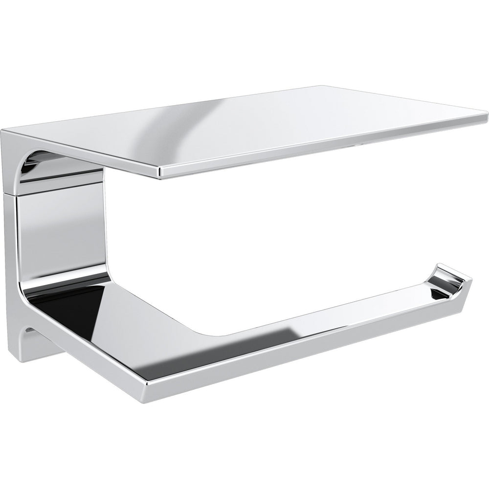 Delta Pivotal Tissue Holder With Shelf - Chrome
