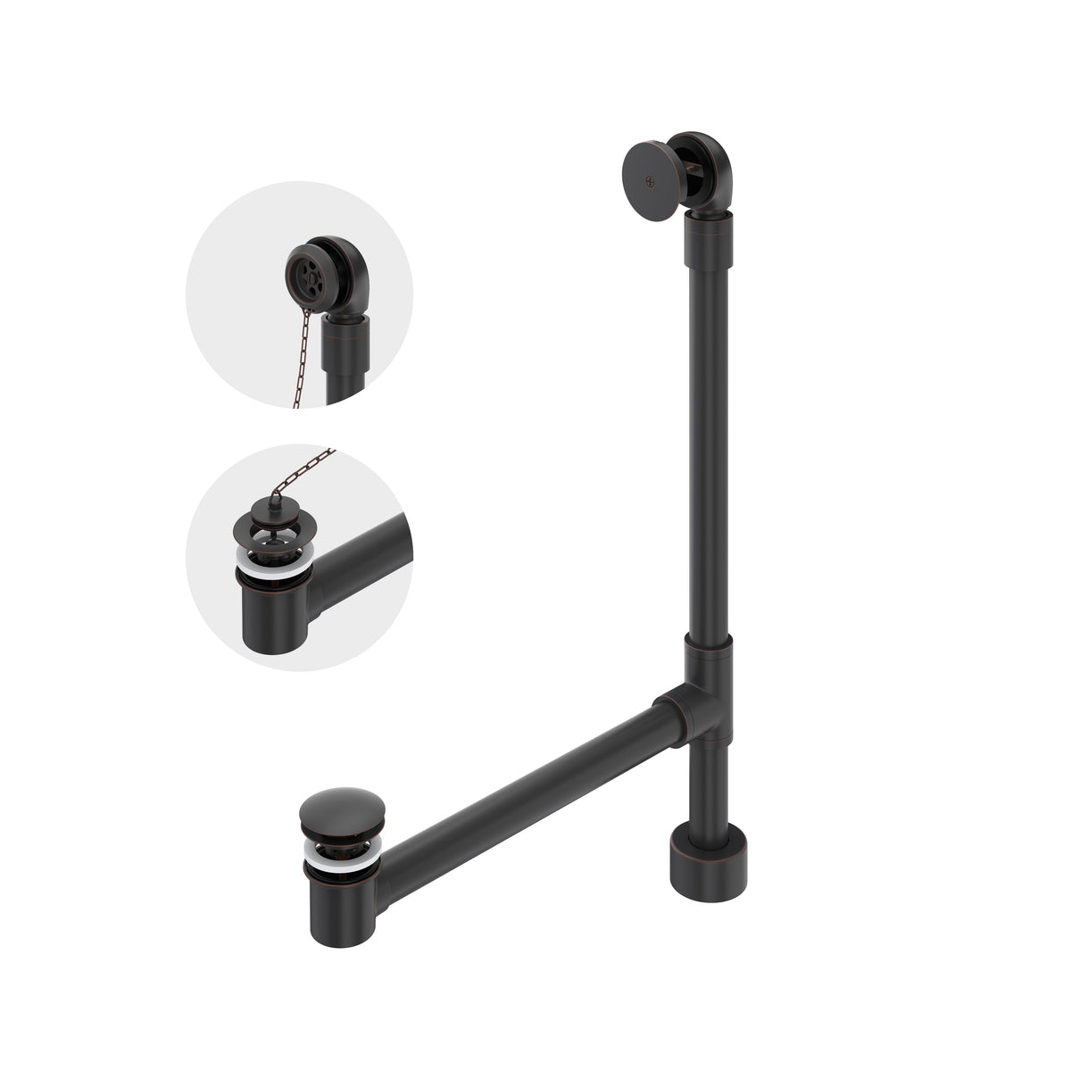 Victoria + Albert Freestanding Bathtub Drain For Above-Floor Installation Box K-50 - Oil Rubbed Bronze