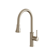Aquabrass Margherita Pull-down Dual Stream Mode Kitchen Faucet 6845N in brushed nickel pvd