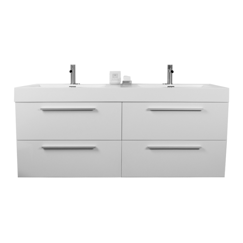Rubi Arto Lacquered Basin/Cabinet Set White Gloss RTOL138KBL
