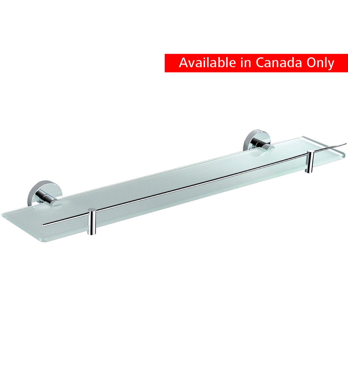 Kube Bath Aqua Rondo by KubeBath Glass Shelve - Chrome (8127) view 2