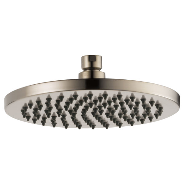 Brizo 8" Linear Round Single-Function Raincan Shower Head - 2.5 GPM 81375-BN-2.5 - Plumbing Market