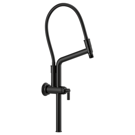 Brizo 10 7/16" Classic Slide Bar Shower Arm And Flange 81376-BL - Plumbing Market