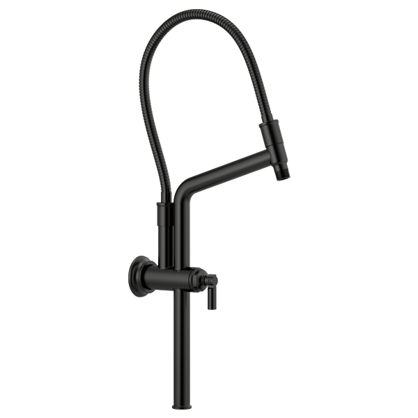 Brizo 10 7/16" Classic Slide Bar Shower Arm And Flange 81376-BL - Plumbing Market