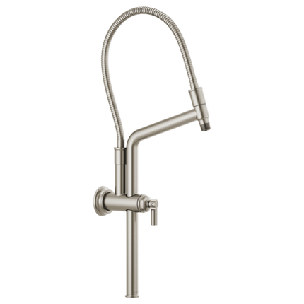 Brizo 10 7/16" Classic Slide Bar Shower Arm And Flange 81376-NK - Plumbing Market