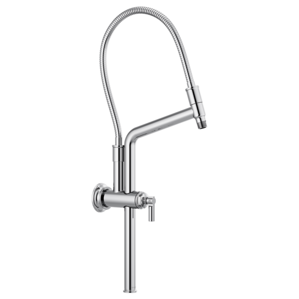 Brizo 10 7/16" Classic Slide Bar Shower Arm And Flange 81376-PC - Plumbing Market
