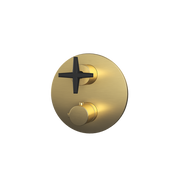 Rubi Garniture Ronde Poignee Lexa Pour Xvtr69or Brushed Gold / Matte Black XTR69LXORBK