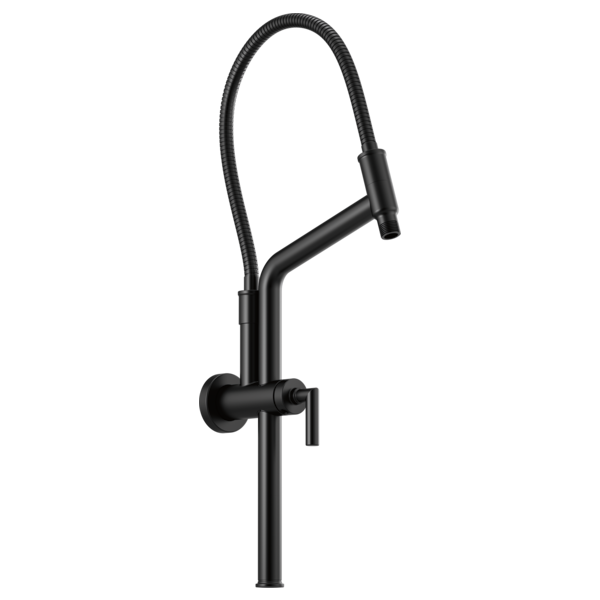 Brizo 10 7/16" Linear Round Slide Bar Shower Arm And Flange 81892-BL - Plumbing Market