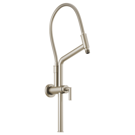 Brizo 10 7/16" Linear Round Slide Bar Shower Arm And Flange 81892-BN - Plumbing Market