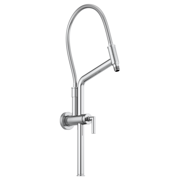 Brizo 10 7/16" Linear Round Slide Bar Shower Arm And Flange 81892-PC - Plumbing Market