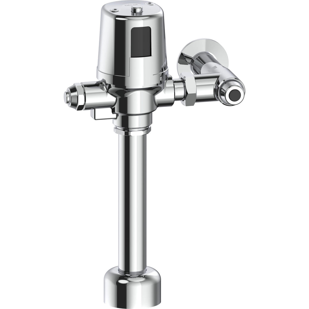 Delta Commercial 81T201BTA-MMO Electronic Exposed Water Closet Flush Valve with Mechanical Manual Override - Battery Operated - Chrome