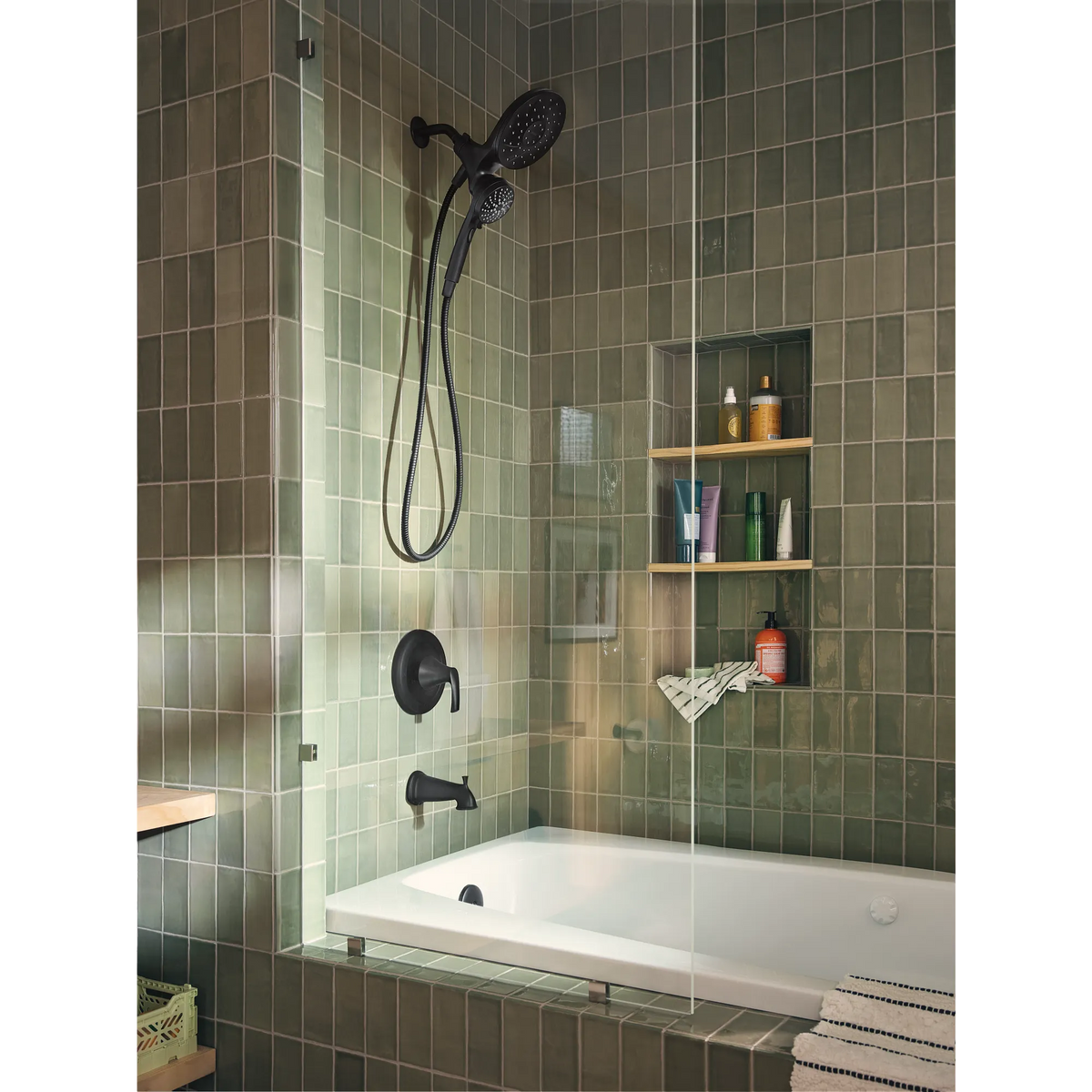 Moen Graeden Posi-Temp Tub/Shower 82137 in Matte Black (82137BL) - view 2