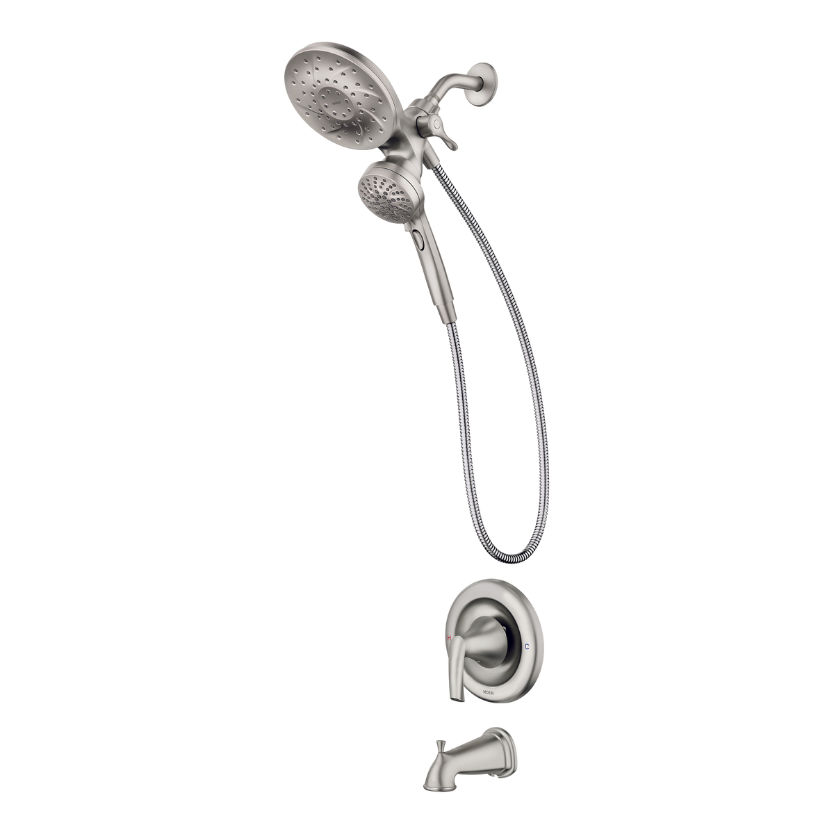 Moen Graeden Posi-Temp Tub/Shower 82137 in Spot Resist Brushed Nickel (82137SRN)