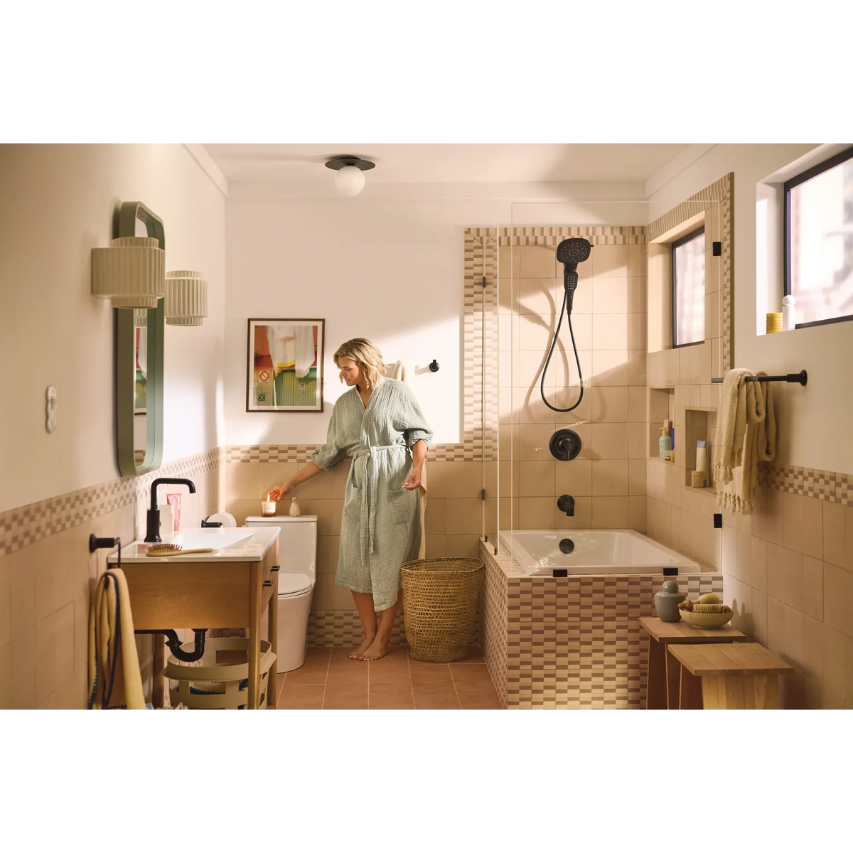 Moen Zyla Posi-Temp Tub/Shower 82140 in Matte Black (82140BL) - view 15