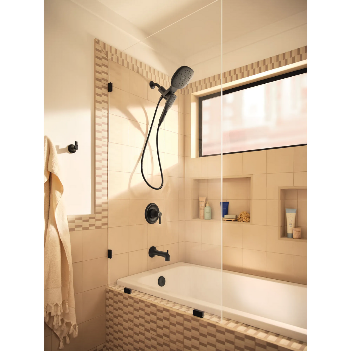 Moen Zyla Posi-Temp Tub/Shower 82140 in Matte Black (82140BL) - view 14