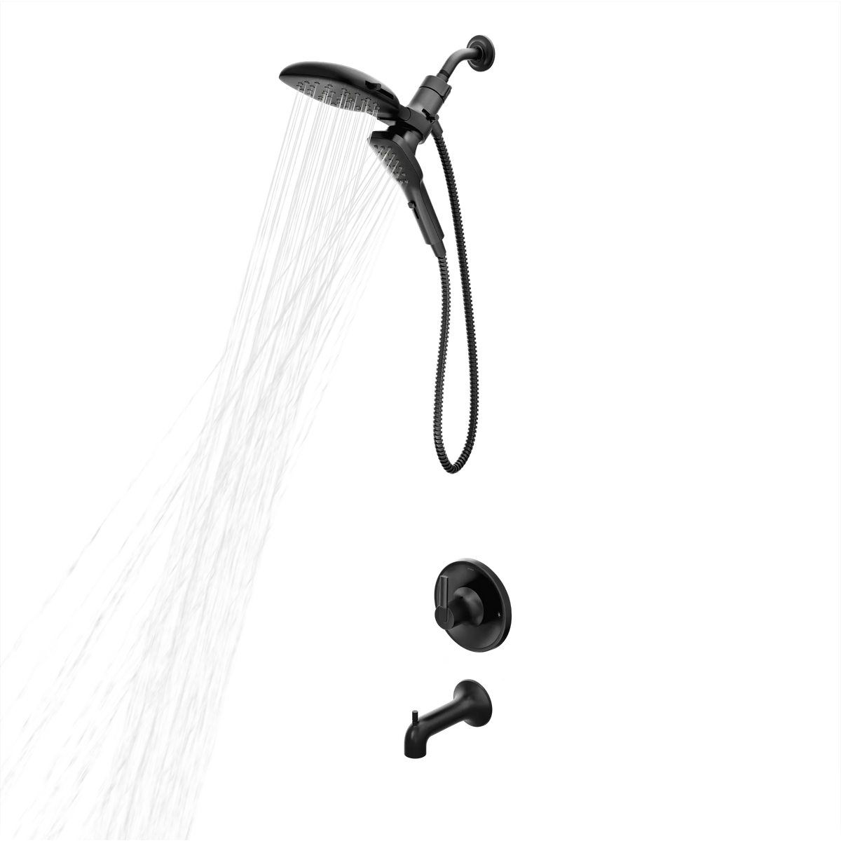 Moen Zyla Posi-Temp Tub/Shower 82140 in Matte Black (82140BL) - view 9