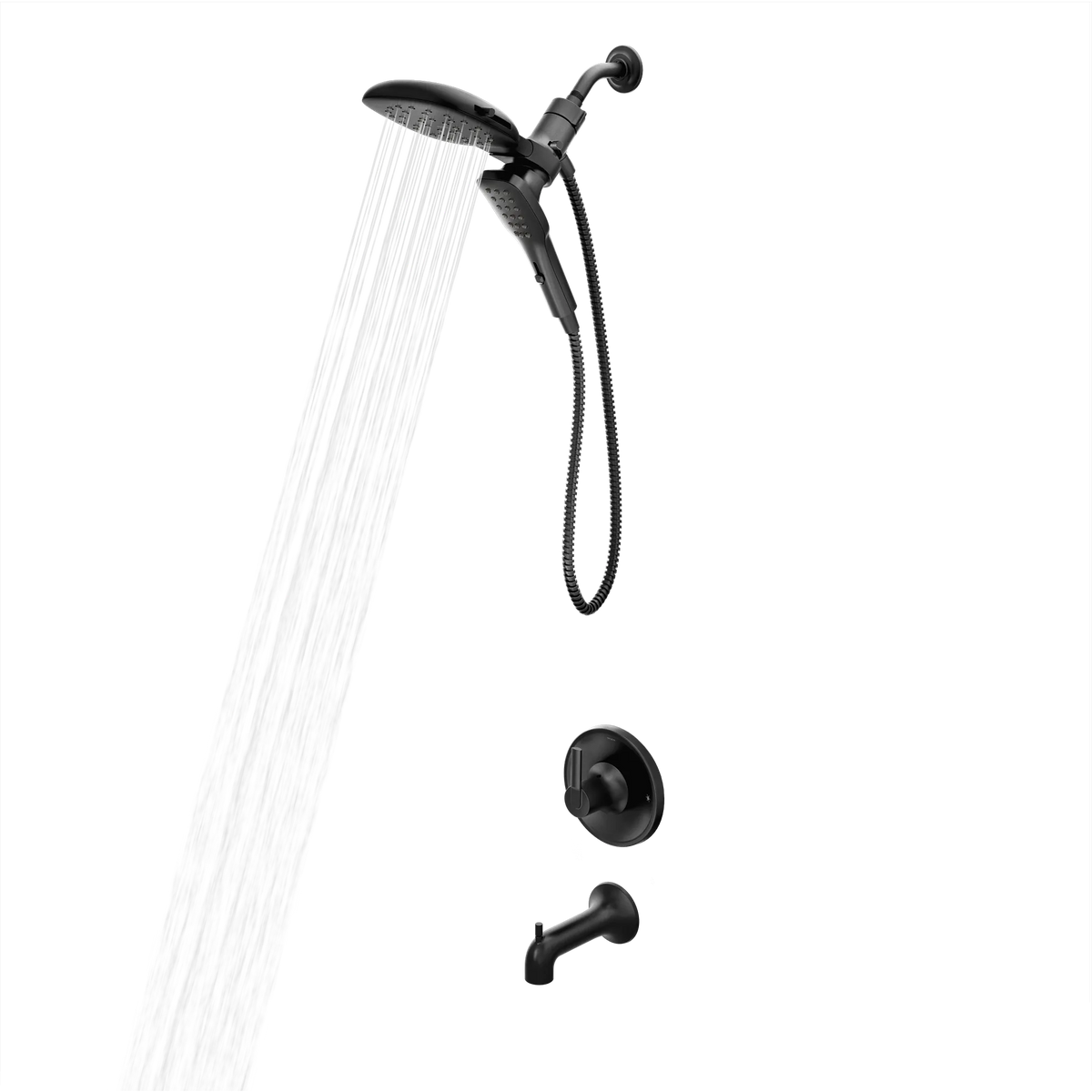 Moen Zyla Posi-Temp Tub/Shower 82140 in Matte Black (82140BL) - view 4