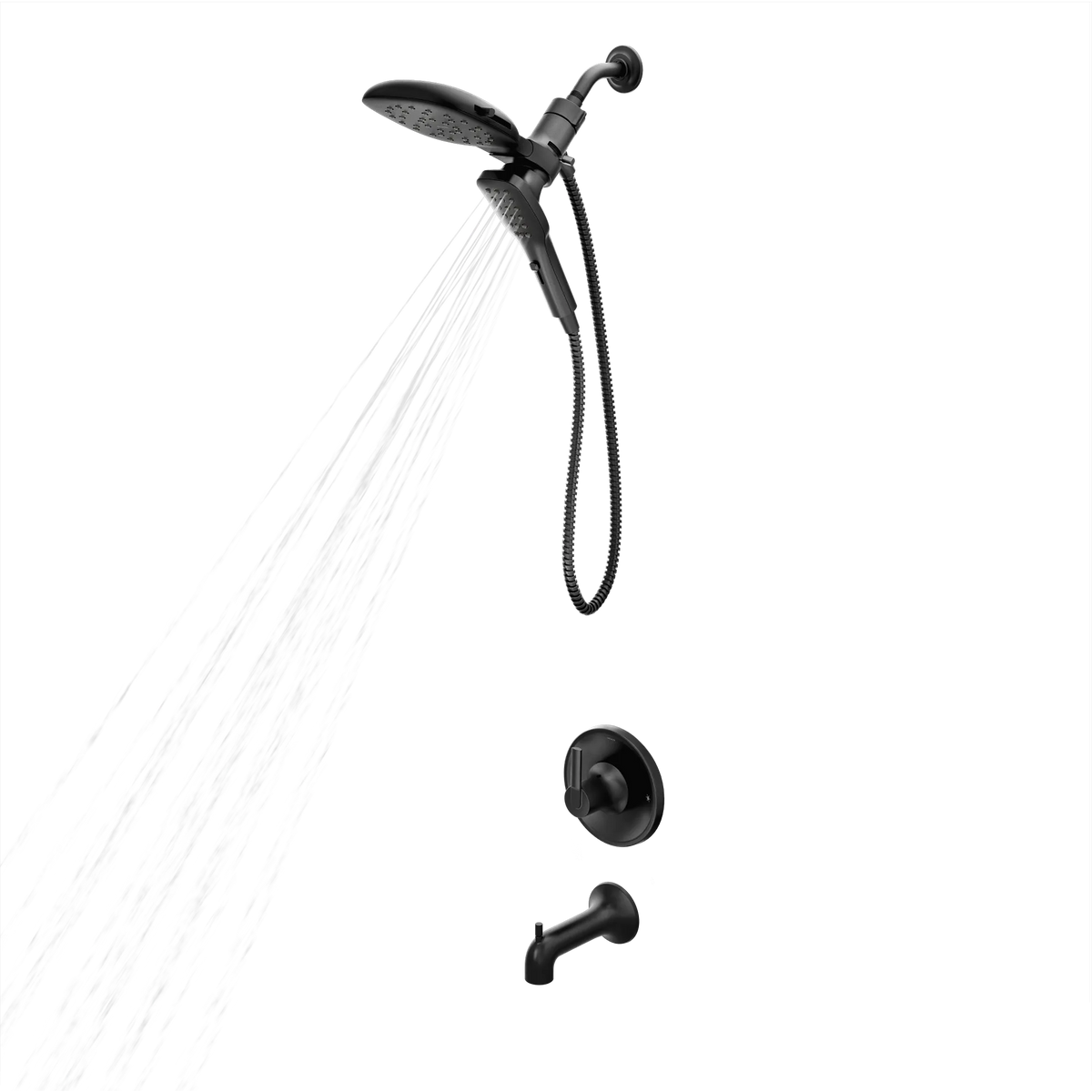 Moen Zyla Posi-Temp Tub/Shower 82140 in Matte Black (82140BL) - view 7
