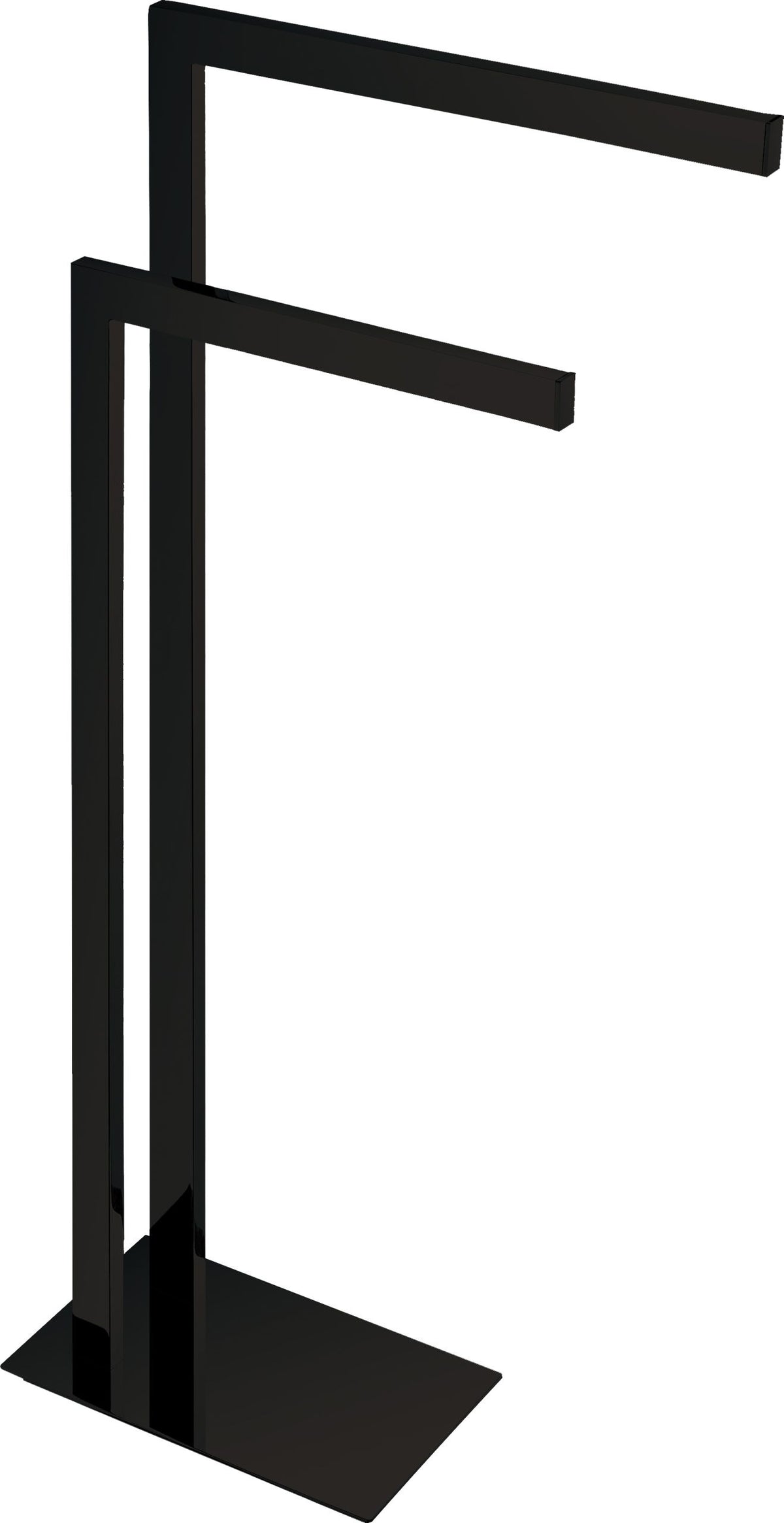 Kube Bath Aqua Piazza by KubeBath Free Standing Towel Rack - Black (8216BK) view 2