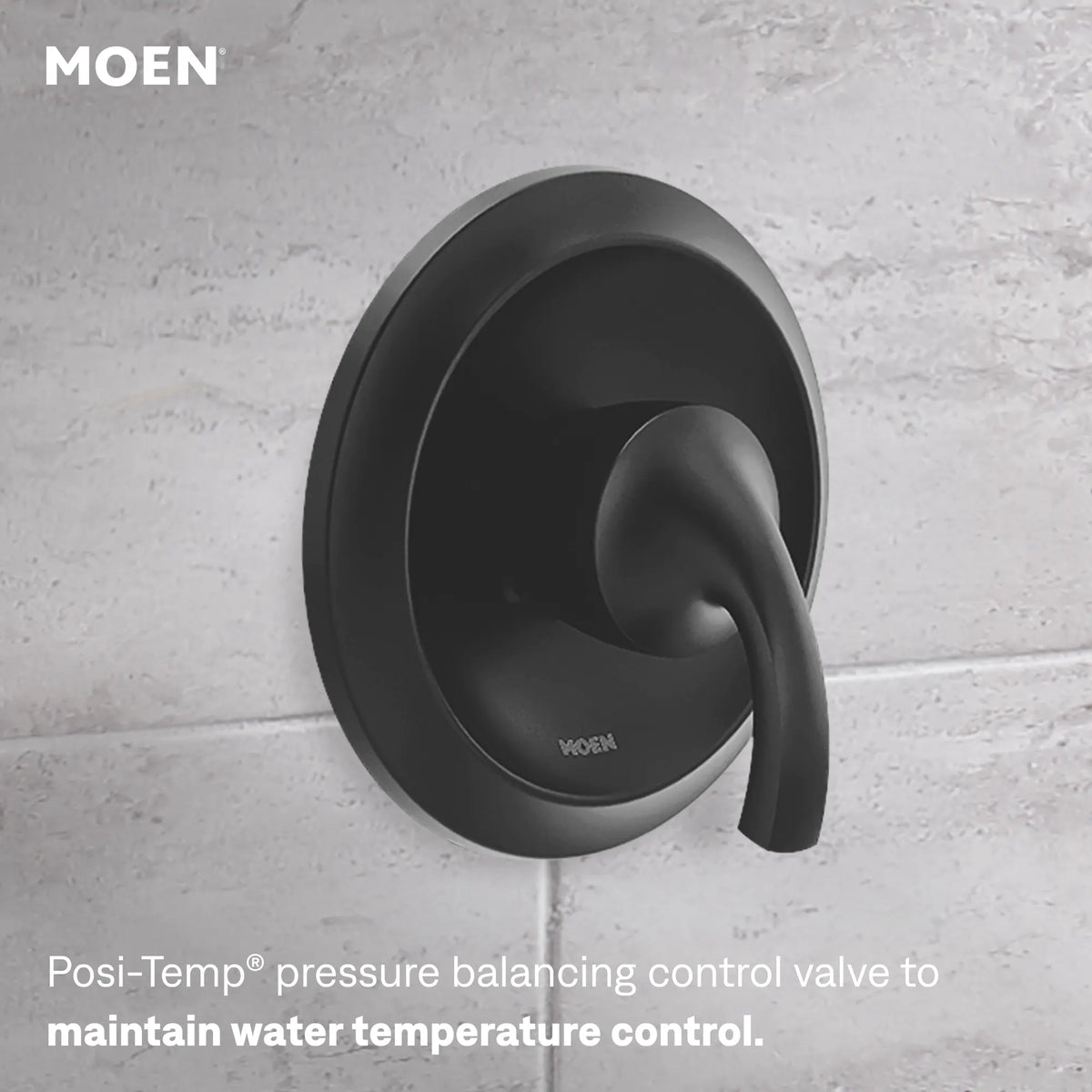 Moen Engage Posi-Temp Tub/Shower 82304 in Matte Black (82304BL) - view 3