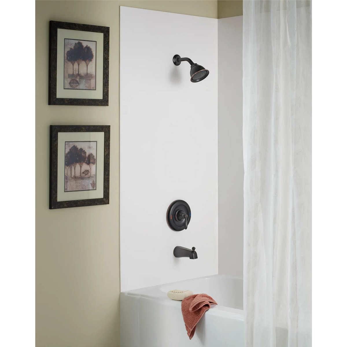 Moen Caldwell Posi-Temp Eco-Performance Tub and Shower Faucet 82496EP in Mediterranean Bronze (82496EPBRB) - view 3