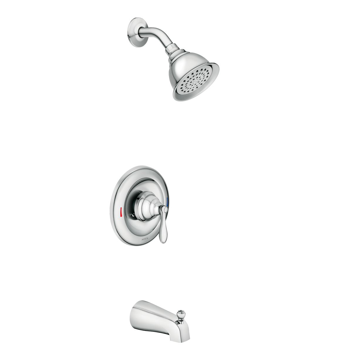 Moen Caldwell Posi-Temp Eco-Performance Tub and Shower Faucet 82496EP in Chrome (82496EP)