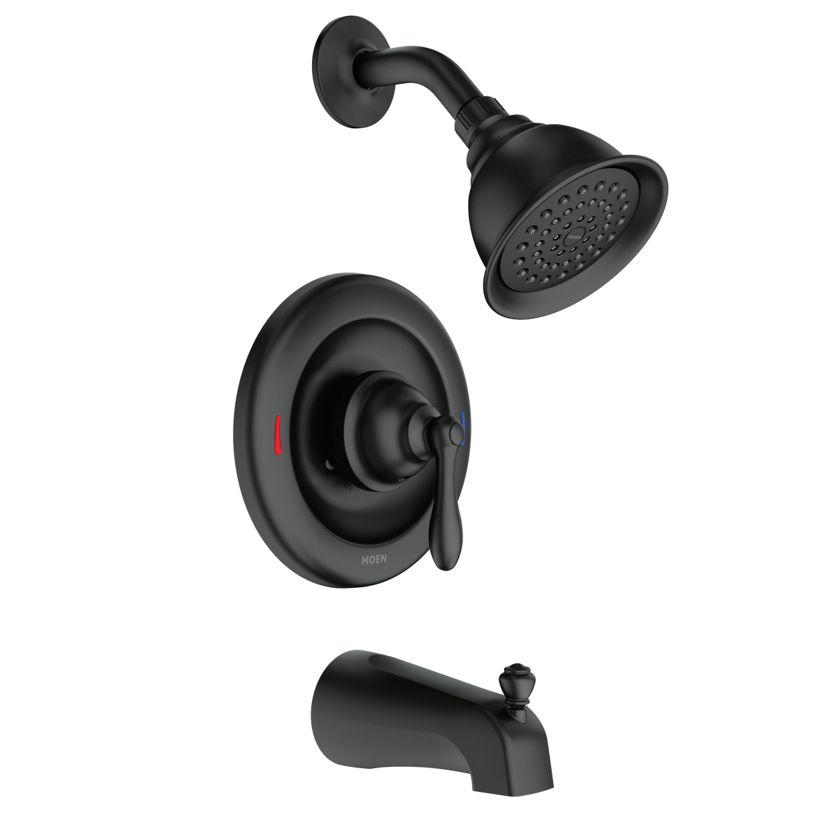Moen Caldwell Posi-Temp Eco-Performance Tub and Shower Faucet 82496EP in Matte Black (82496EPBL)